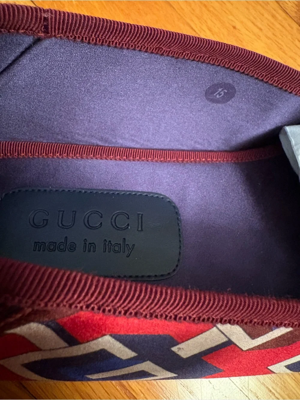 Men’s Gucci Voyage Satin Geometric G’S New Slippers Size 15